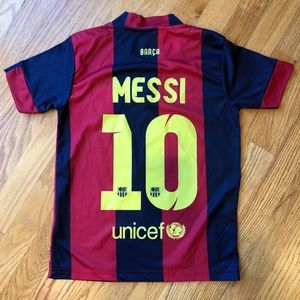 Barcelona youth small Messi jersey